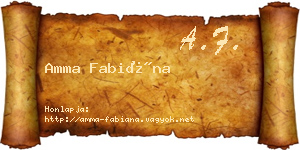 Amma Fabiána névjegykártya